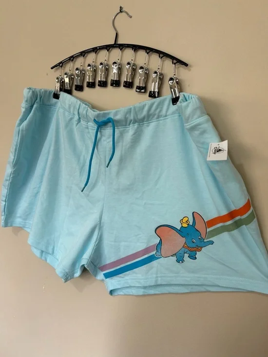 NWT Disney Parks Dumbo The Flying Elephant Retro Lounge Shorts - 1X - Picture 2 of 8